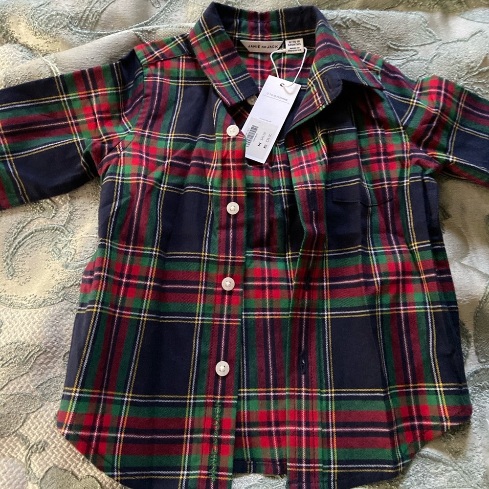 Janie and Jack baby boys button down shirt